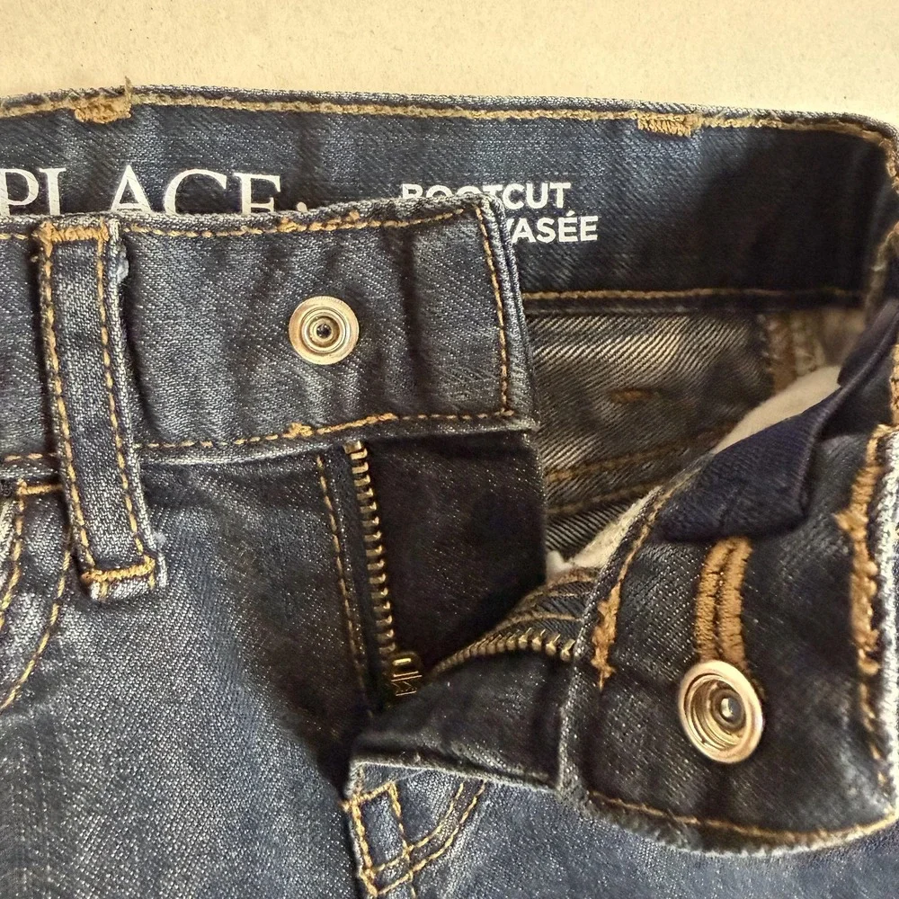 The Children's Place Jeans Kids 5 Slim Blue Dark Wash Bootcut Casual School